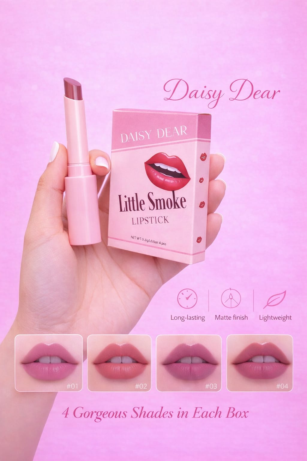 💋 Haloa™ Little Smoke Lipstick Set (4 Shades)